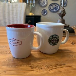 Pair of Starbucks mugs